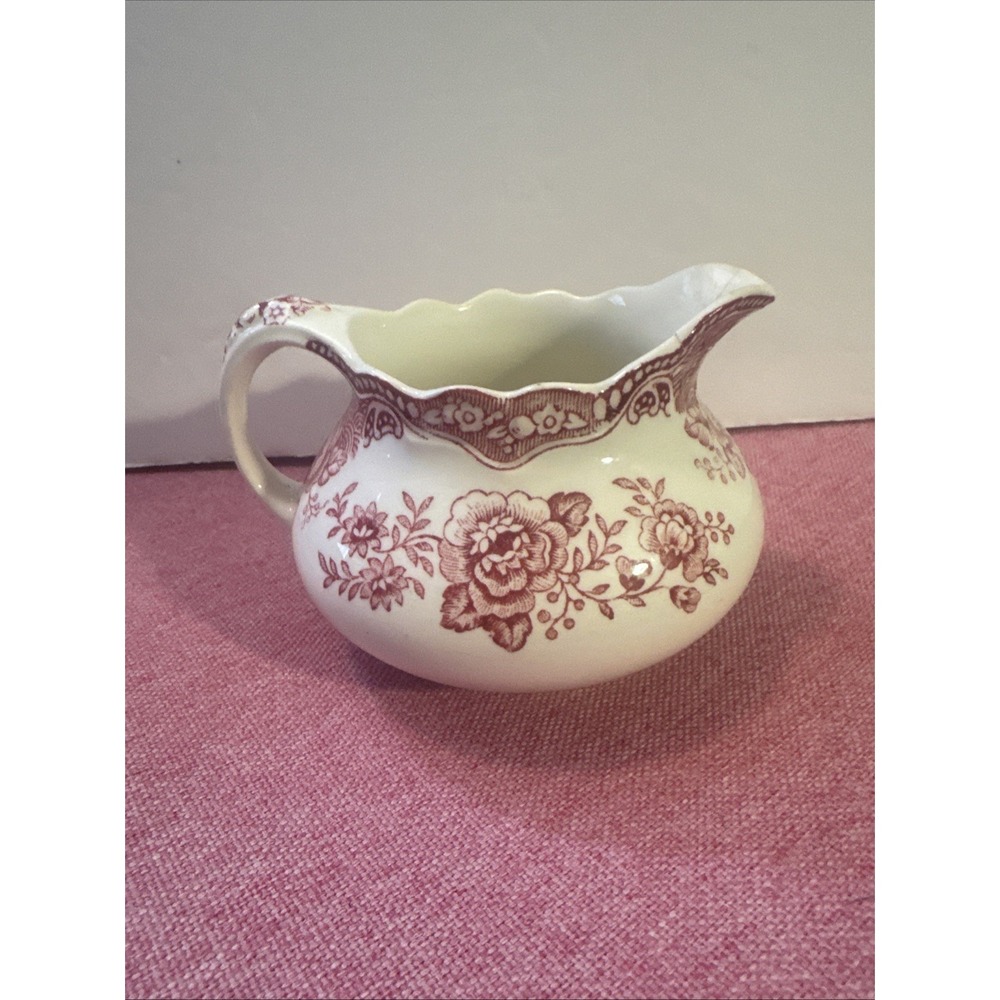 Crown Ducal Bristol Creamer Made In England Pink Red 762055